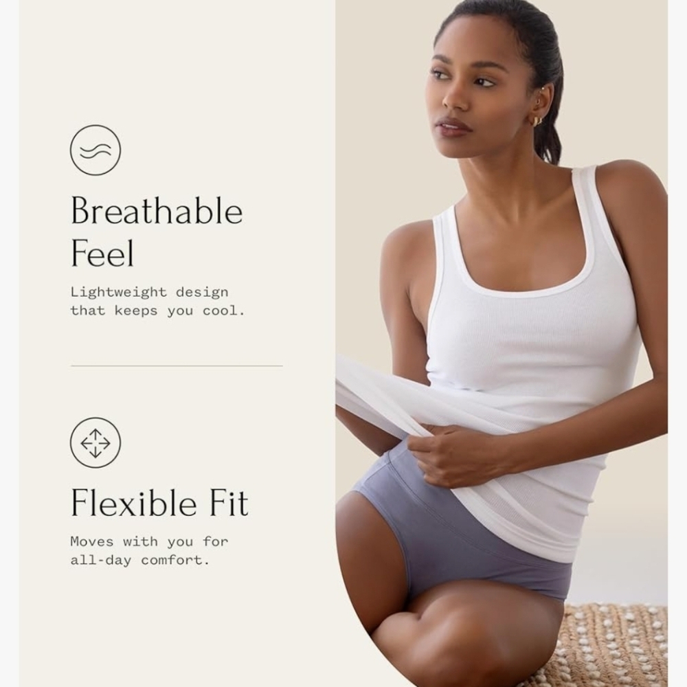 New Felina Cotton Ribbed Tank Top  Class 3-Pack - Picture 3 of 5